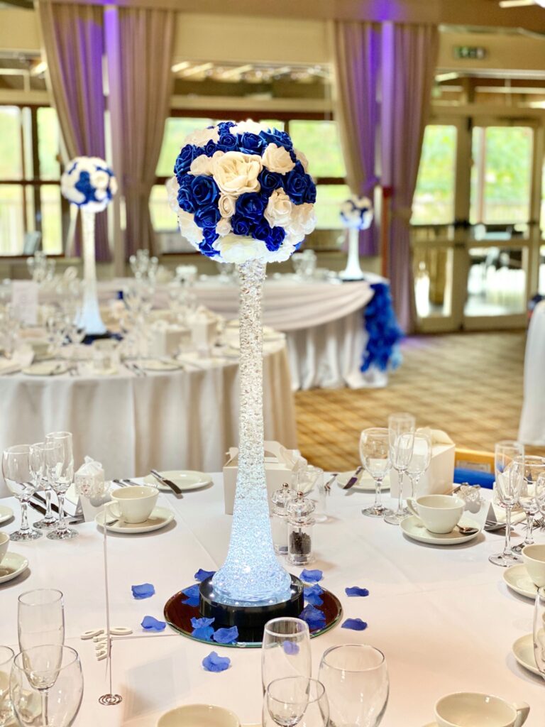 60cm Lily Vase with artificial flower ball on top