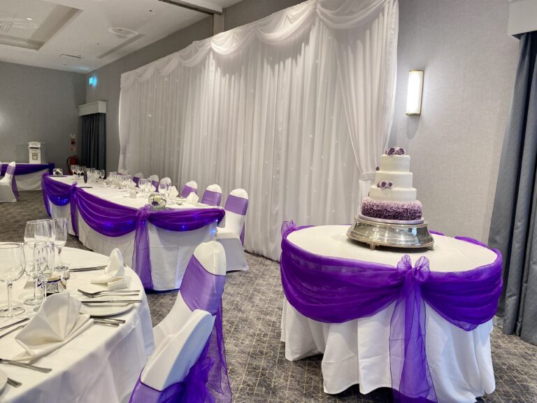 Cake Table Swagging - Ultra Purple