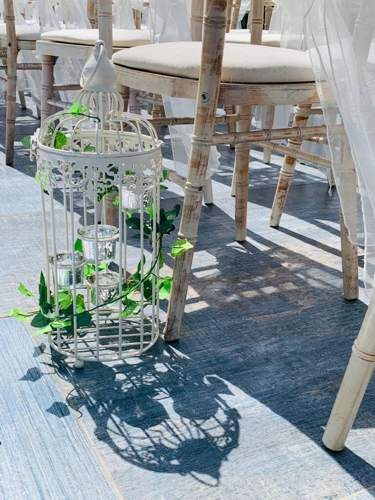Tea lit Bird Cages for your ceremony