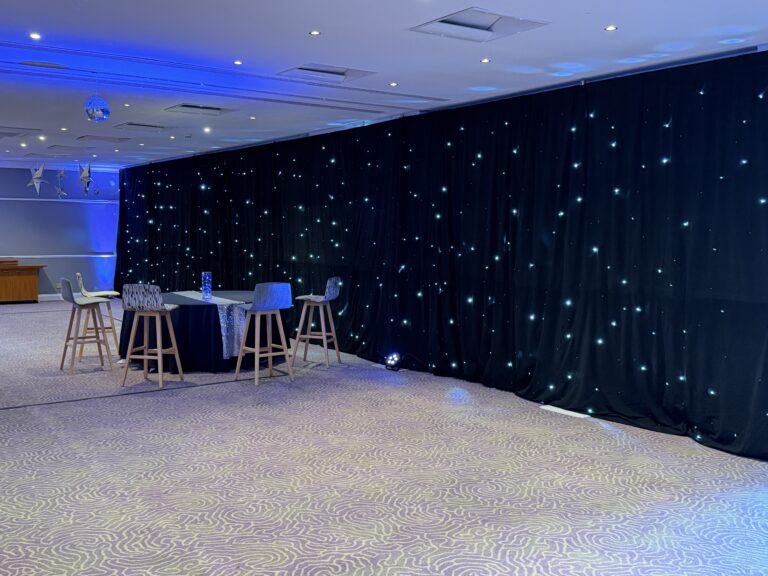 Black star cloth - wall draping